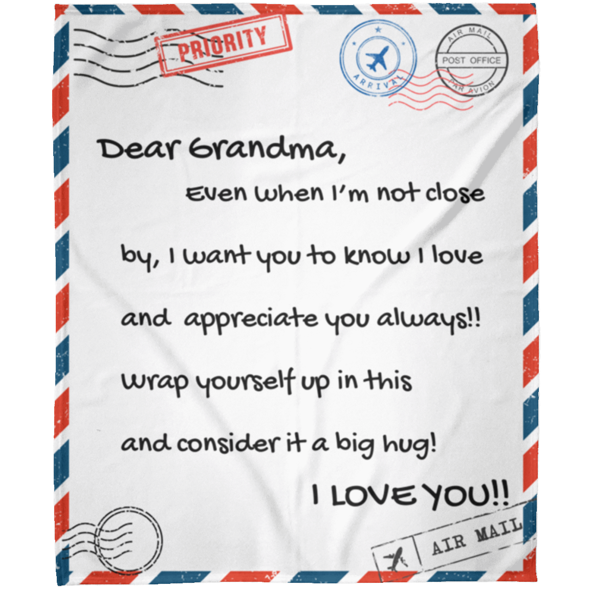A Letter to Grandma Blanket