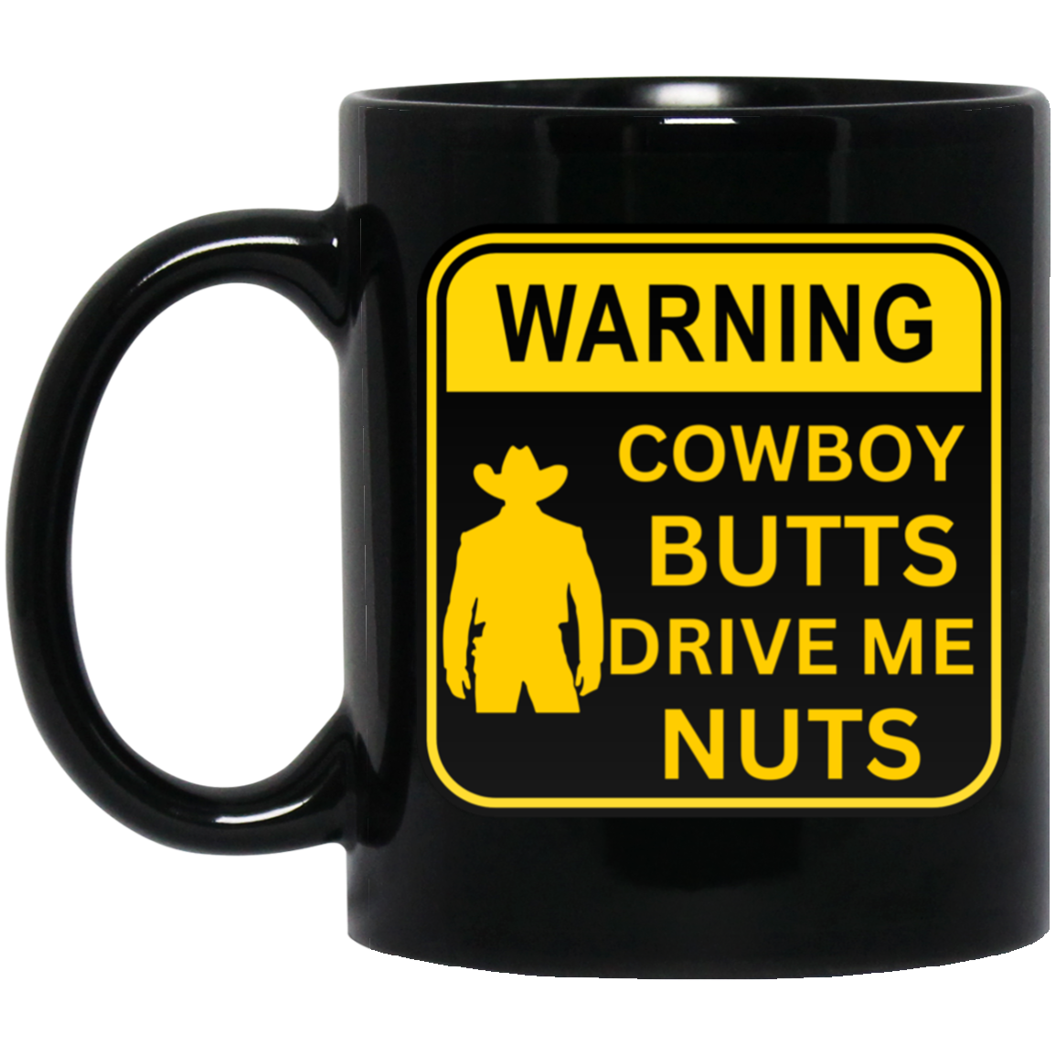 Cowboy Butts Black Mug