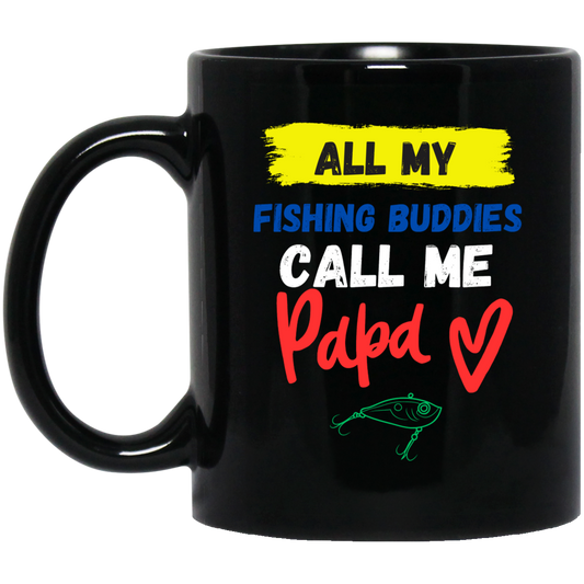 Fishing Buddies Papa Black Mug