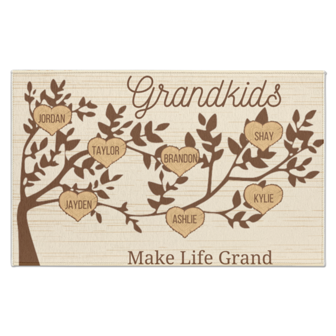 Grandkids Family Tree Floor Mat, Rug