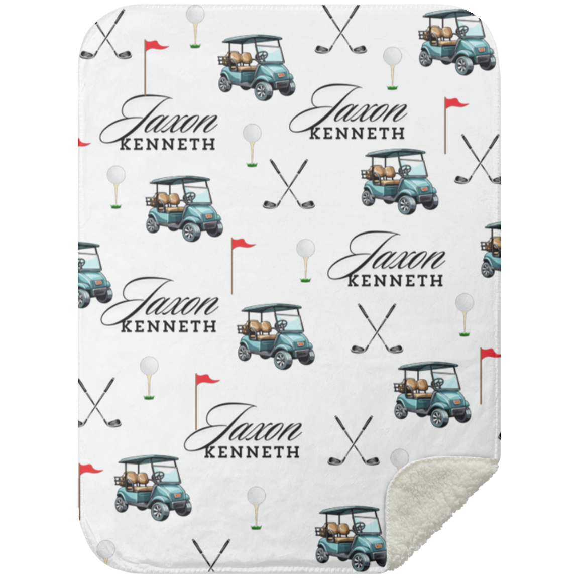 Golf Theme Baby Blanket 30x40