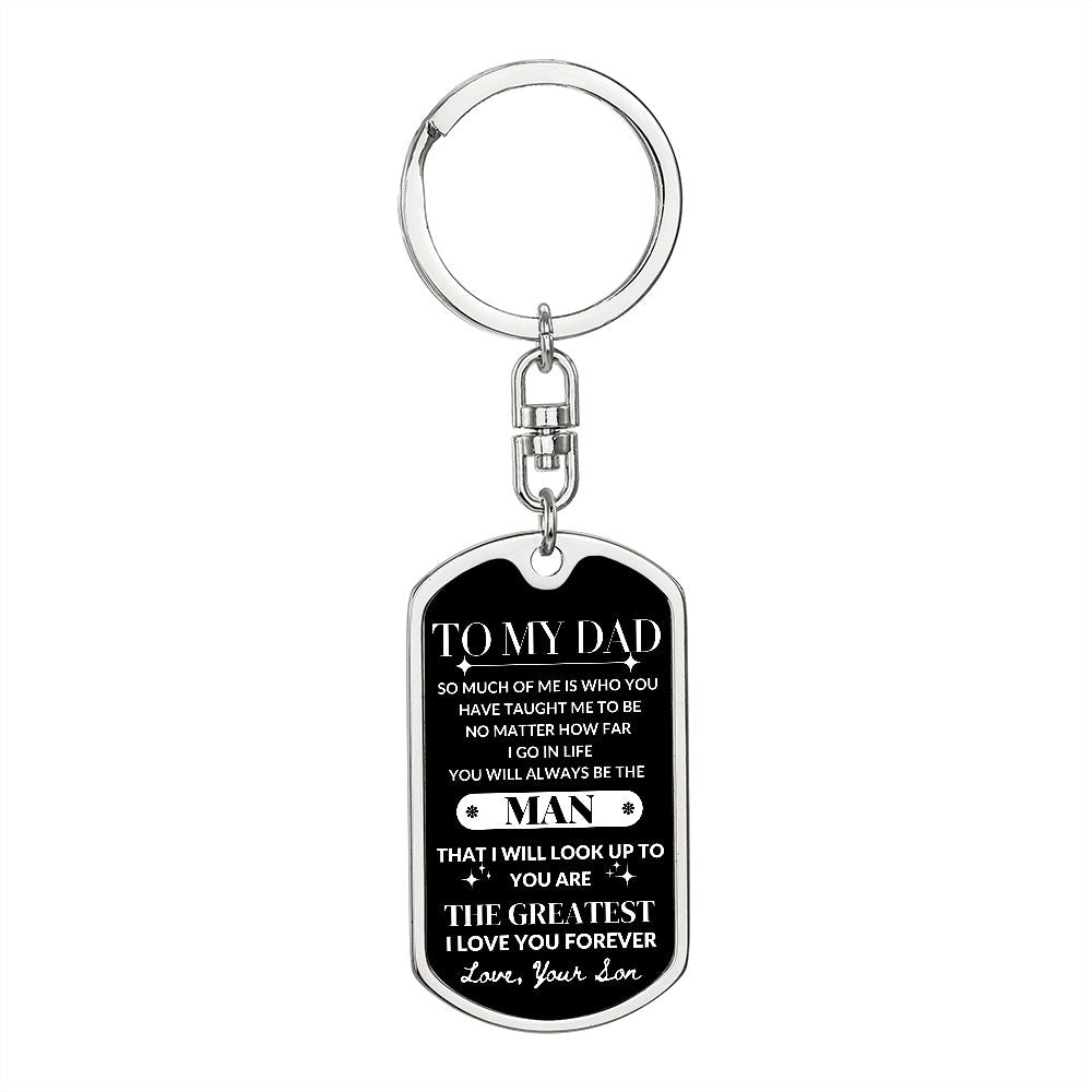 To My Dad, From Son Keychain