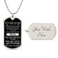 To My Dad, From Daughter Dog Tag Necklace