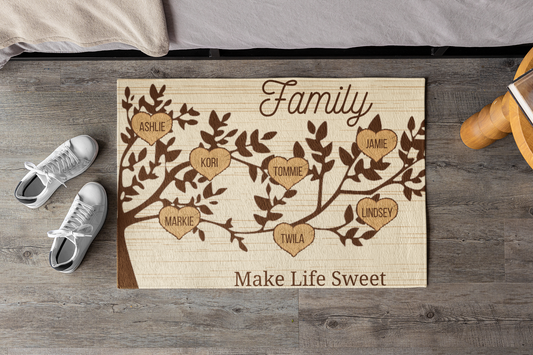 Family Tree Door Mat, Customizable