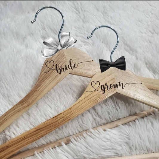 Engraved Wooden Clothing Hangers