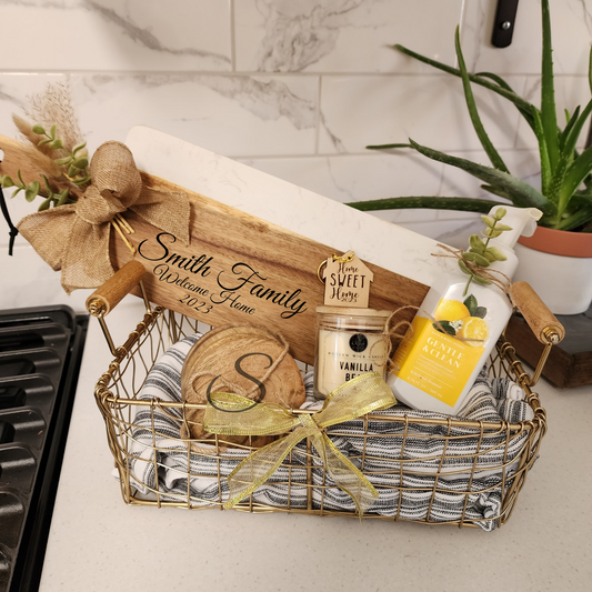 Welcome Home basket, Closing gift