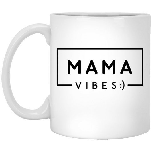 Mama Vibes White Mug