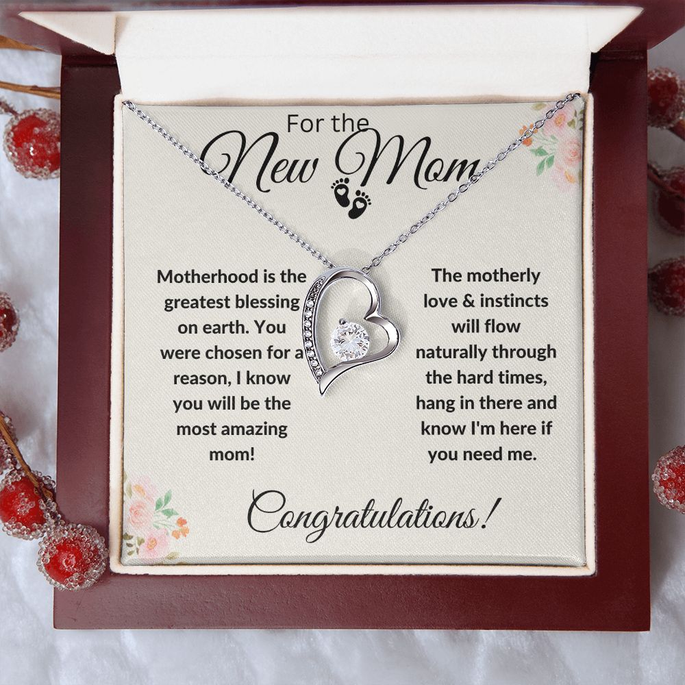 New Mom, Forever love necklace