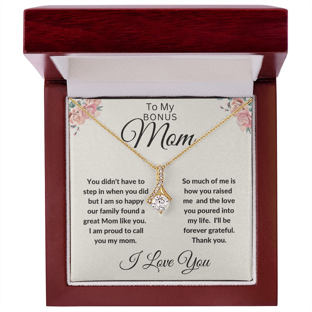 Bonus Mom Christmas Gift - Forever Love Necklace, Gift For Mom
