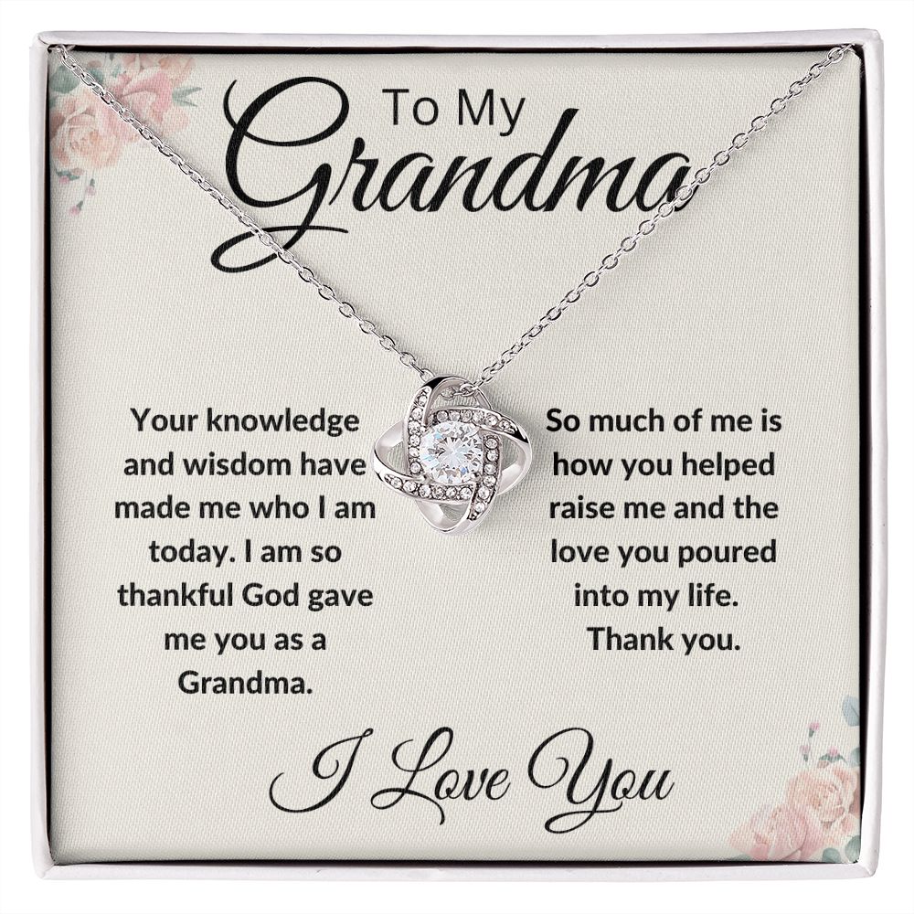 To My Grandma, Love Knot necklace