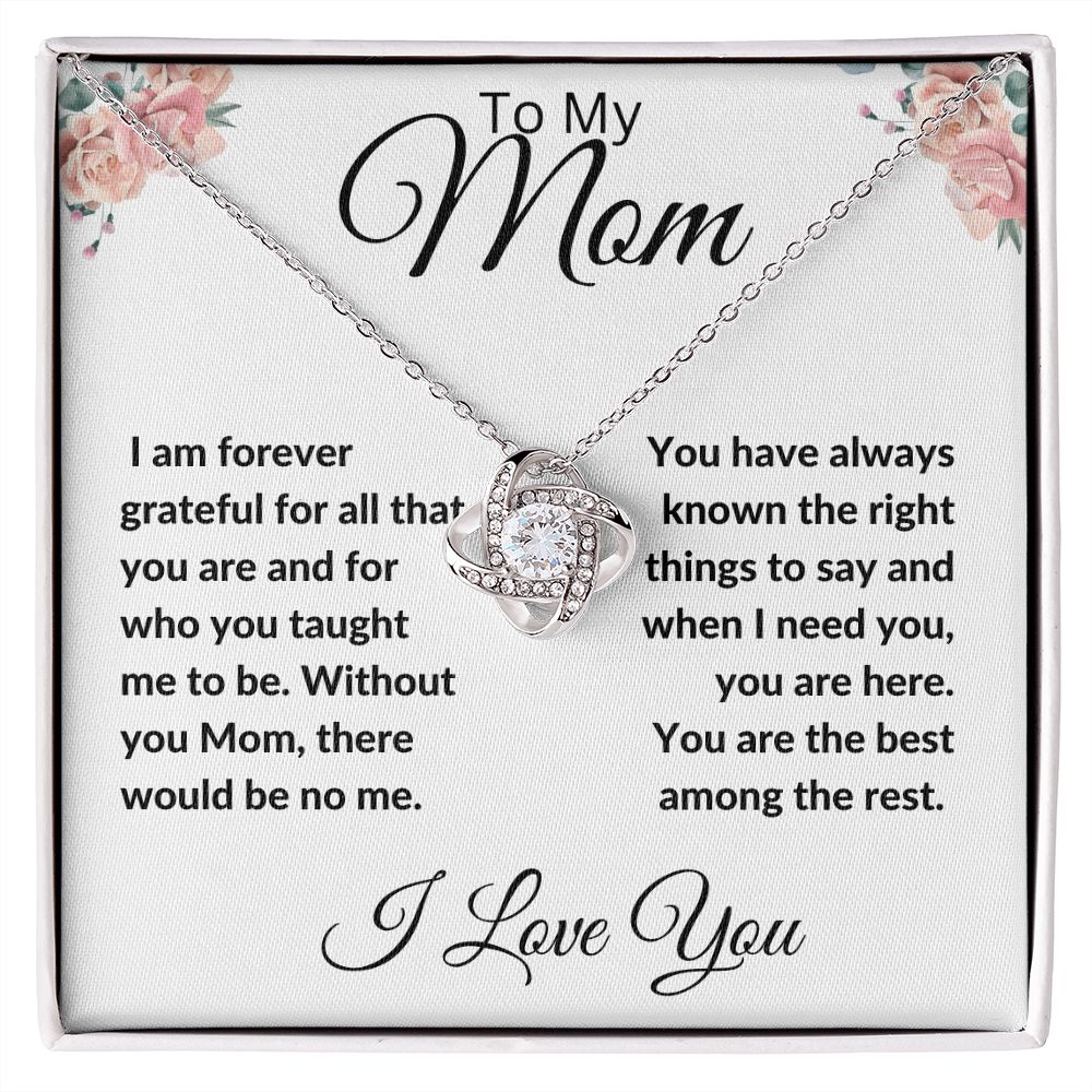 To My Mom, Love Knot Necklace