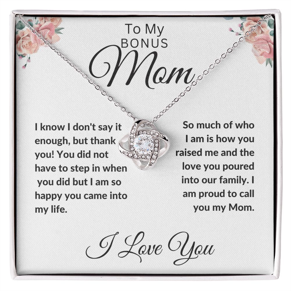 Bonus Mom, Love Knot Necklace