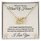 Maid of Honor Connecting hearts necklace